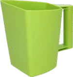 Pelle à aliments en plastique avec graduations, 2 l, verte – Vplast Plus