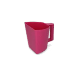 Pelle à aliments en plastique avec graduation, 2 l, rose – Vplast Plus