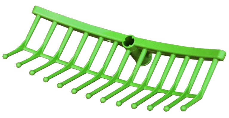 Râteau à aliments en plastique vert, diamètre du trou 26 mm