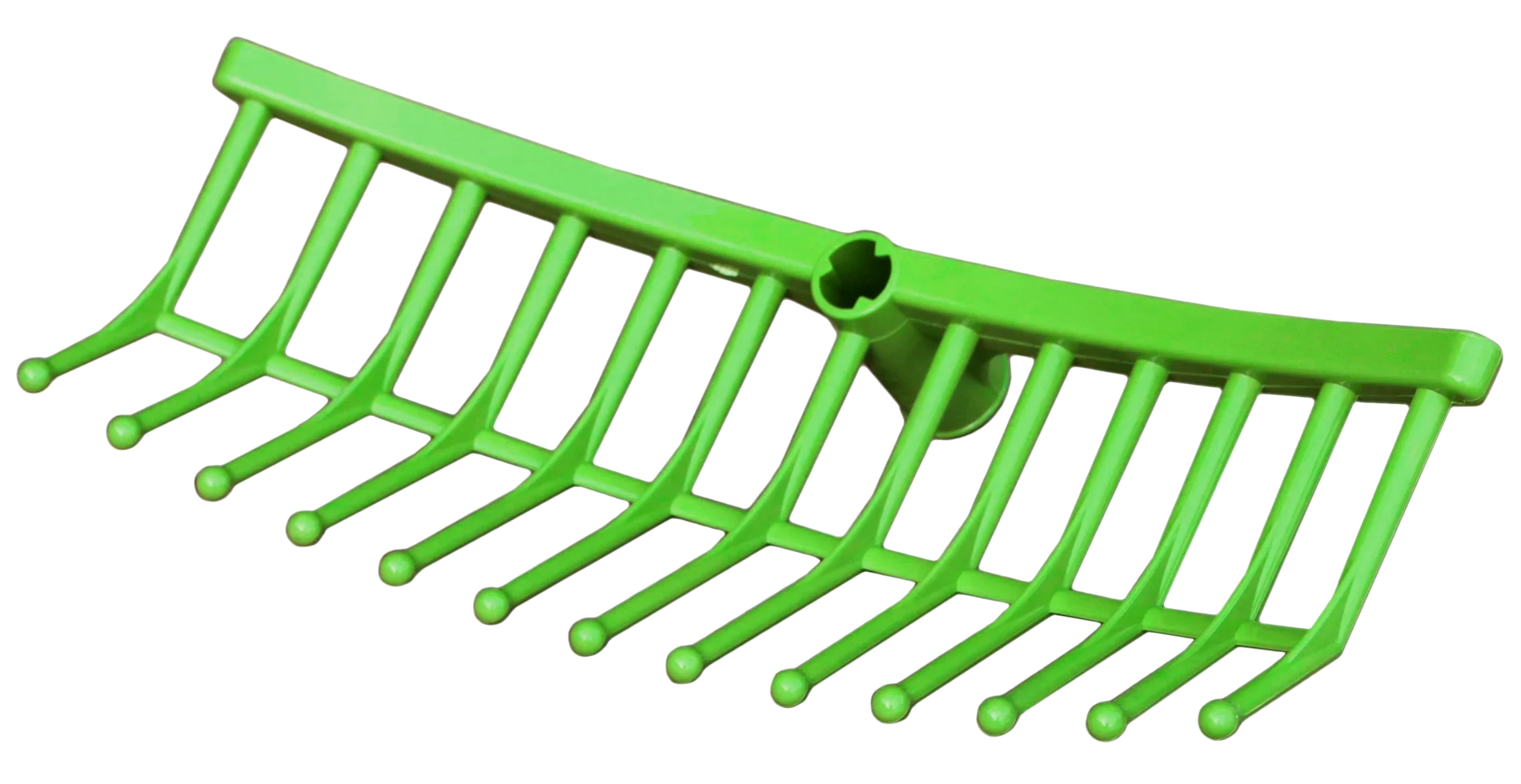 Râteau à aliments en plastique vert, diamètre du trou 26 mm – Image 1