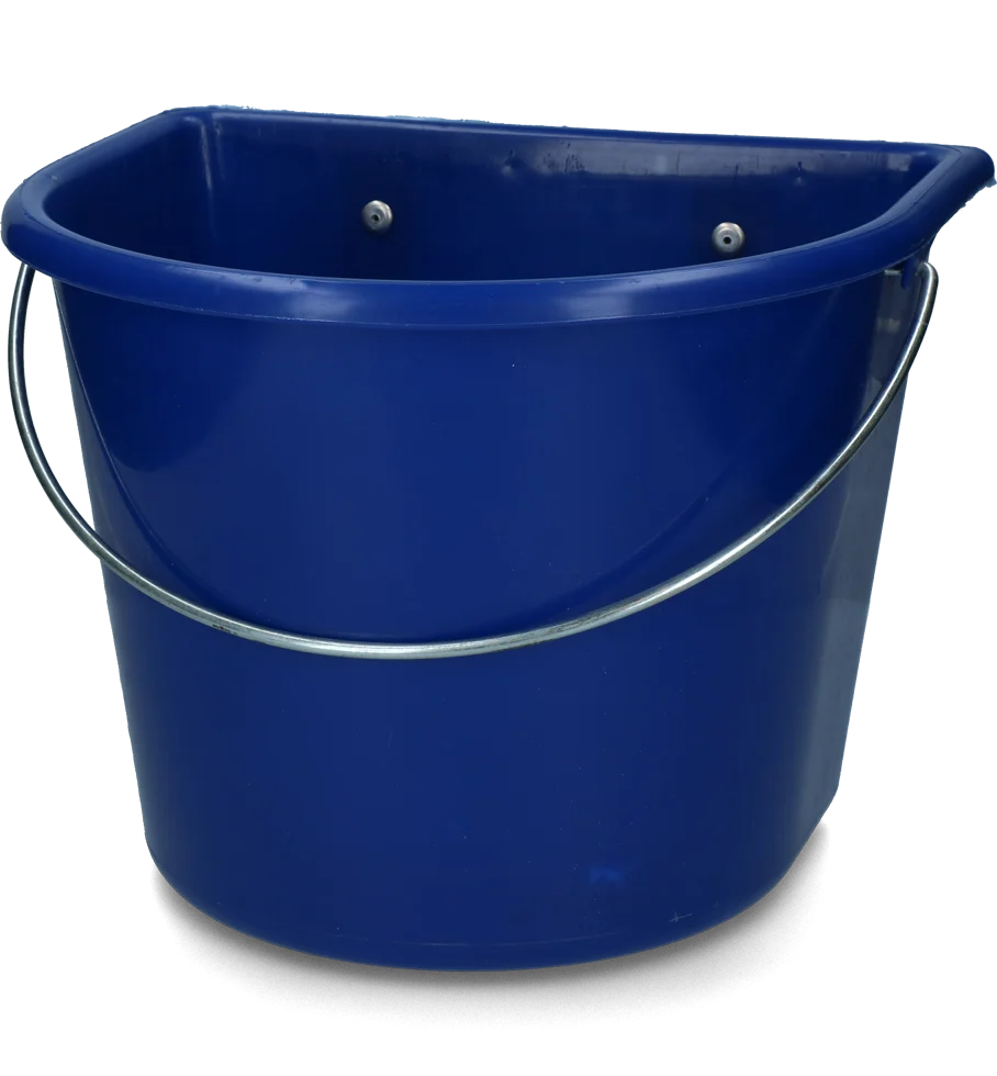 VOERA023.png Mangeoire avec crochets de suspension et anse, 15 l, bleu foncé – Vplast – Image 1