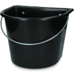 Mangeoire avec crochets de suspension et anse, 15 l, noire – Vplast – Image 2