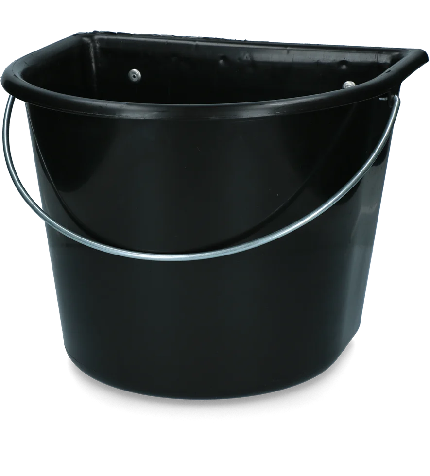 Mangeoire avec crochets de suspension et anse, 15 l, noire – Vplast – Image 2