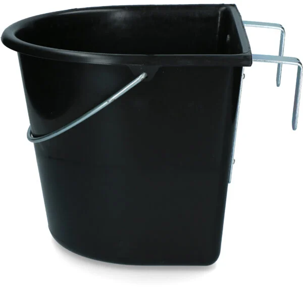 Mangeoire avec crochets de suspension et anse, 15 l, noire – Vplast