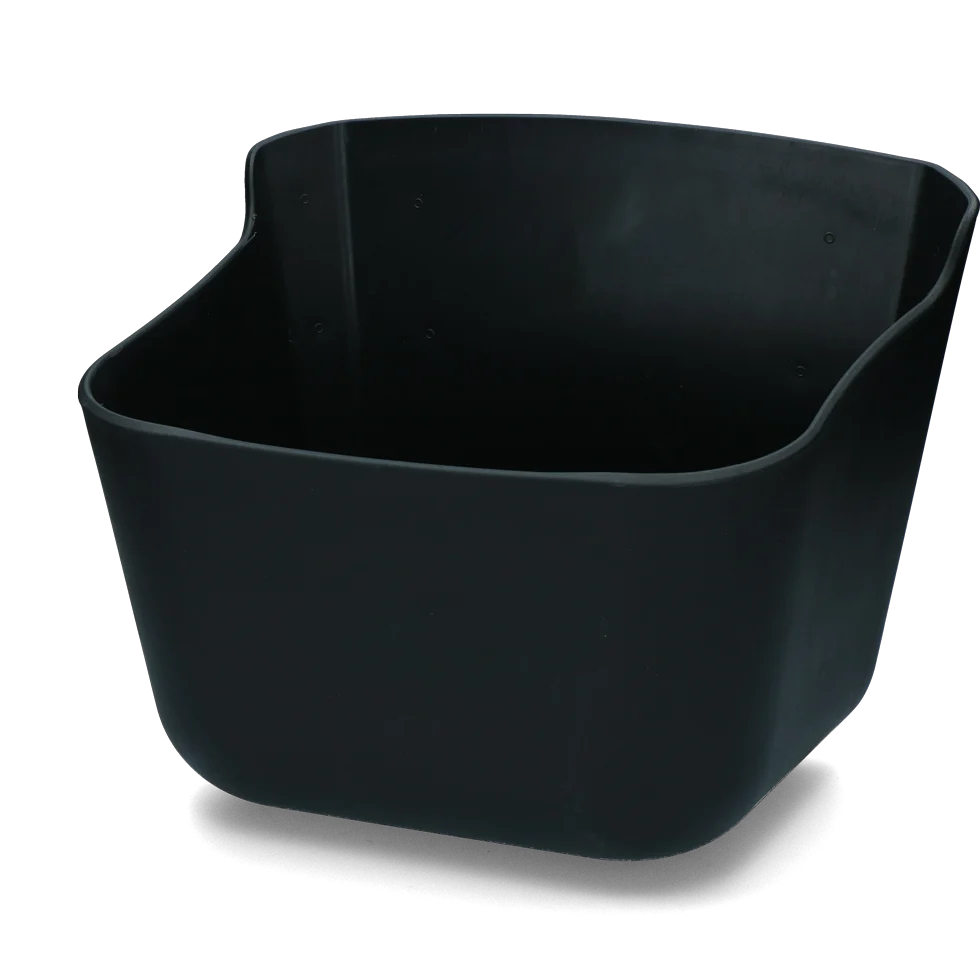 Mangeoire et abreuvoir en plastique noir, 15 l – Vplast – Image 1