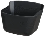 Mangeoire et abreuvoir en plastique noir avec rebord relevé, 15 l – Vplast