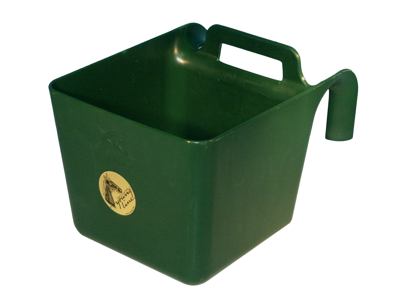 Mangeoire suspendue pour chevaux avec poignée, 11 l, verte – Ok-Plast – Image 1