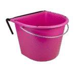 Mangeoire suspendue pour chevaux avec anse métallique, 15 l, rose – Vplast – Image 2