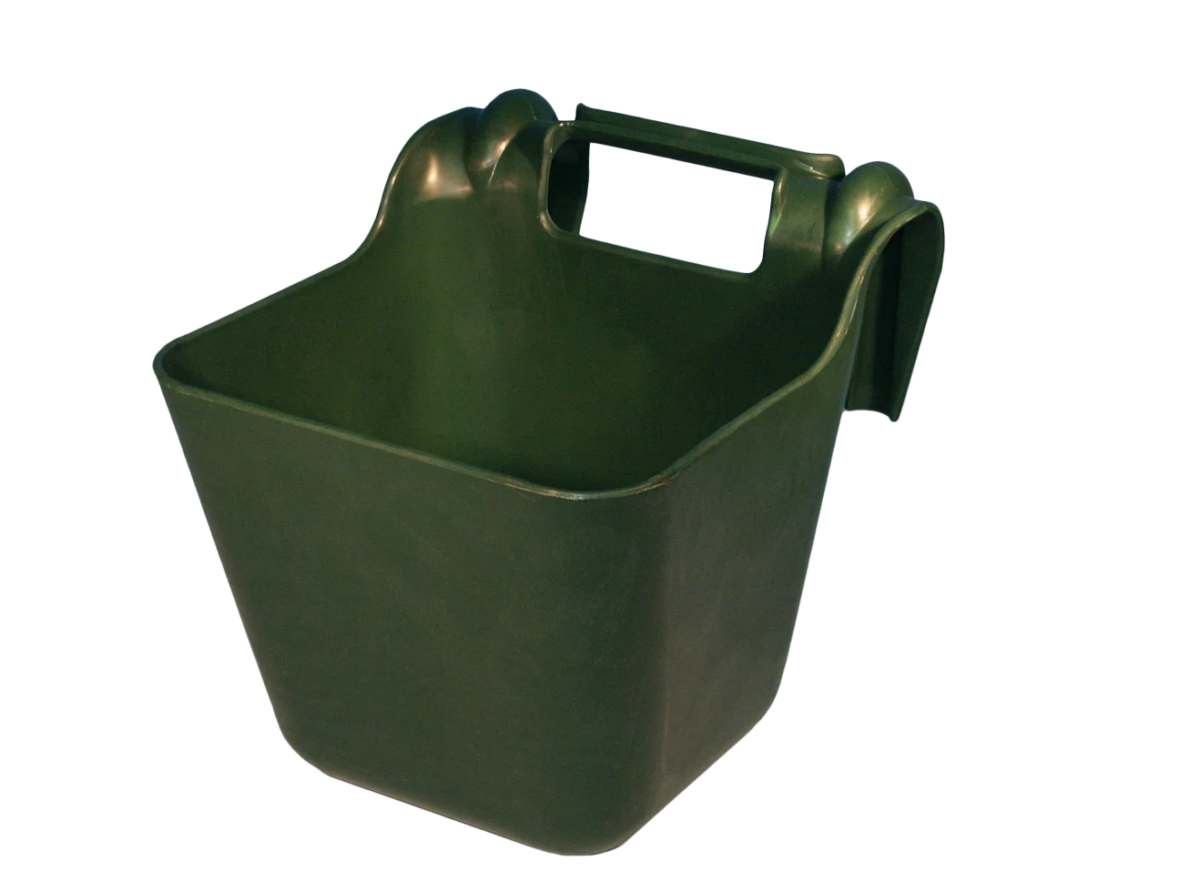 Mangeoire suspendue pour chevaux avec poignée, 14 l, verte – Ok-Plast – Image 1