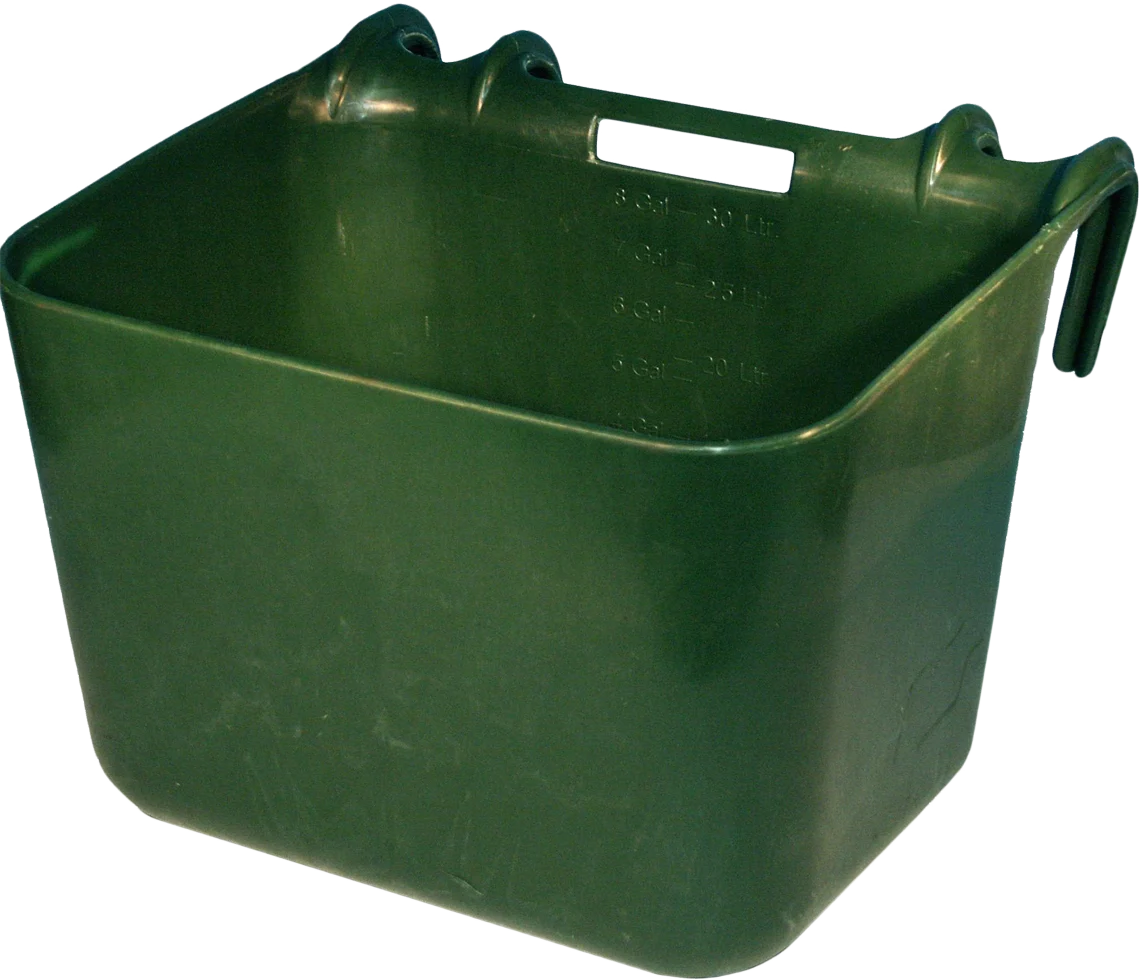 Mangeoire pour chevaux avec support de suspension, 30 l – Image 1