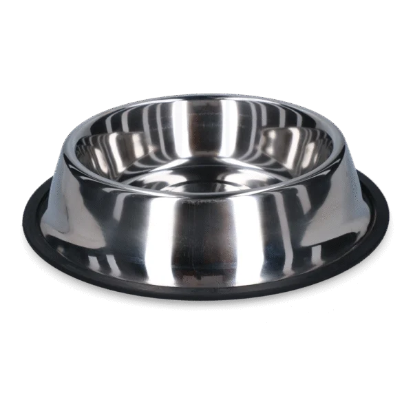 Gamelle pour chien en inox avec rebord antidérapant, 300 ml, Ø 15 cm
