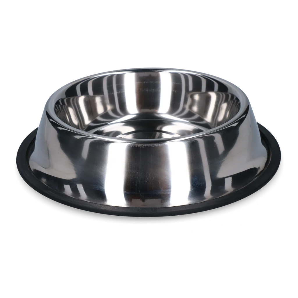 Gamelle et abreuvoir pour chien en acier inoxydable avec rebord antidérapant, 900 ml, Ø 23 cm – Image 1