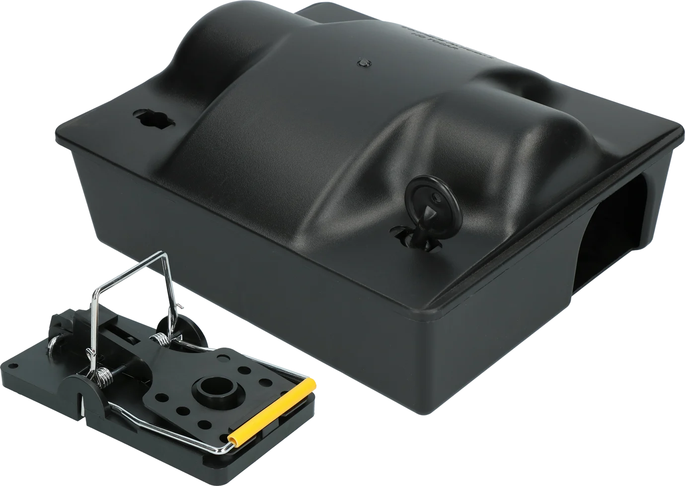 Boîte d’appâtage pour rats avec piège à rats et clé, 23,5 x 19,5 x 10,5 cm – Hofman Pest Control Dual Bait – Image 1