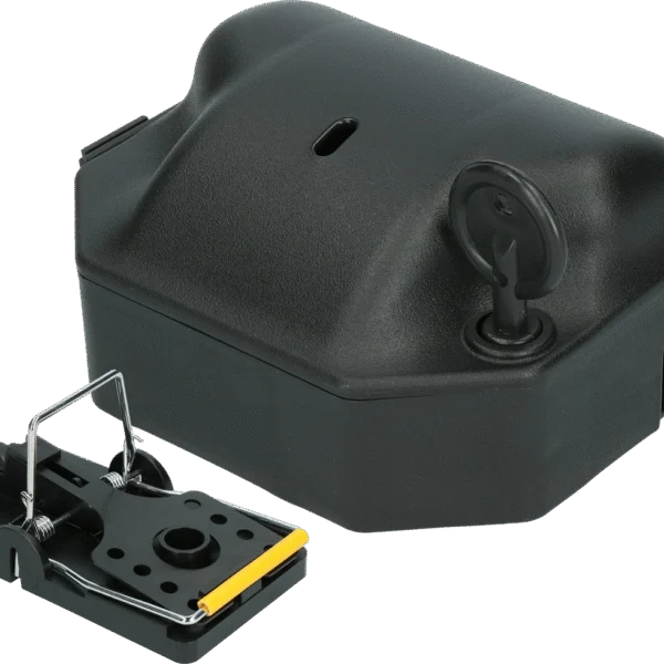 Boîte d’appâtage pour souris avec piège à souris et clé, 12,5 x 10,5 x 6,5 cm – Hofman Pest Control