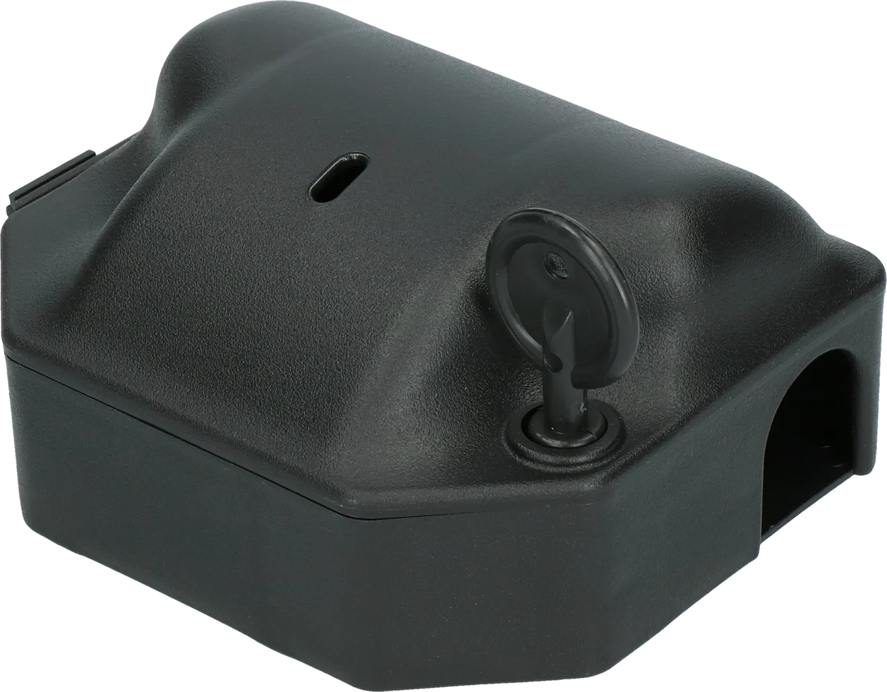 Boîte d’appâtage pour souris avec piège et clé, 12,5 x 10,5 x 6,5 cm – Hofman Pest Control Muis Combi – Image 1