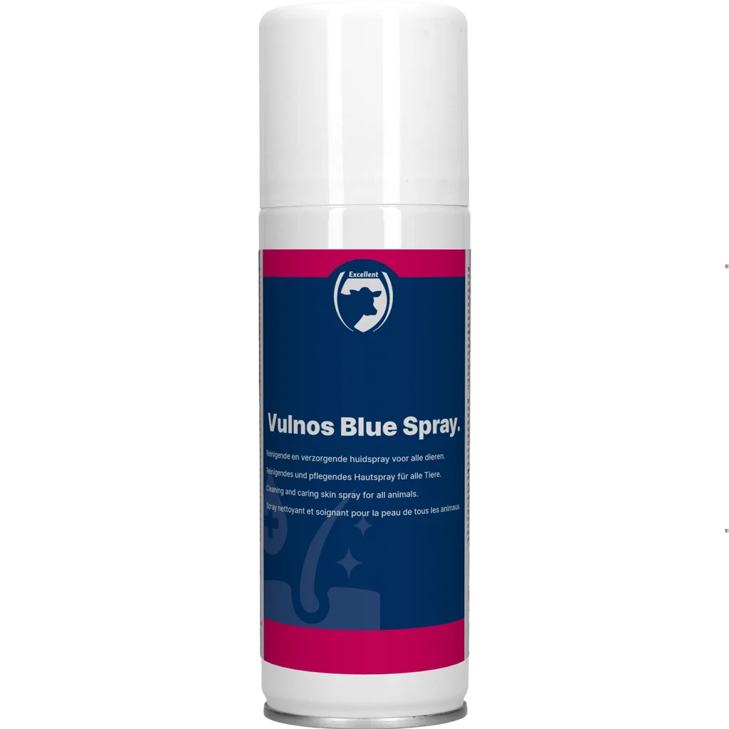 VULN0200.png Spray nettoyant pour la peau des animaux, 200 ml – Excellent Vulnos Blauw Spray – Image 1