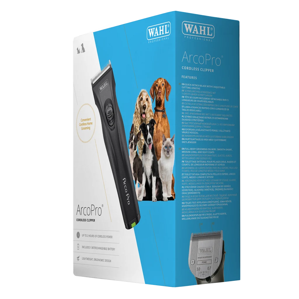 Tondeuse sans fil pour chien, longueur de coupe de 0,7 à 3 mm – Wahl ArcoPro – Image 1