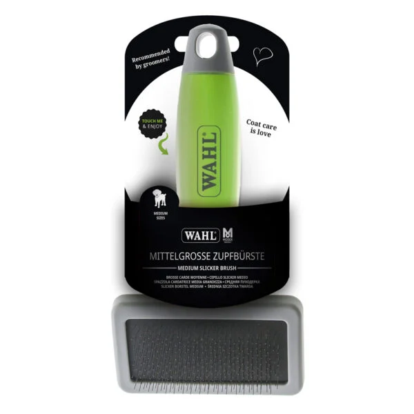Brosse carde pour éliminer les poils morts et les nœuds – Wahl Slicker Borstel Medium