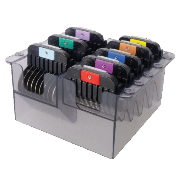 Jeu de peignes en acier inoxydable pour KMC+, 8 pièces, de 3 à 25 mm – Wahl