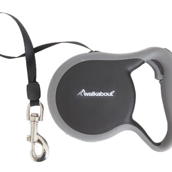Laisse rétractable noire pour chien XS, 3,1 m – Petmate Walkabout