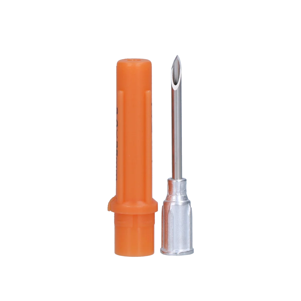 Aiguille à usage unique pour bovins, acier inoxydable, 14G x 1 inch – Image 1