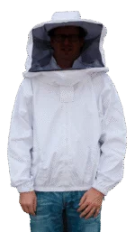 Veste d’apiculteur en coton avec chapeau et voile, taille L – Hofman Pest Control – Image 2