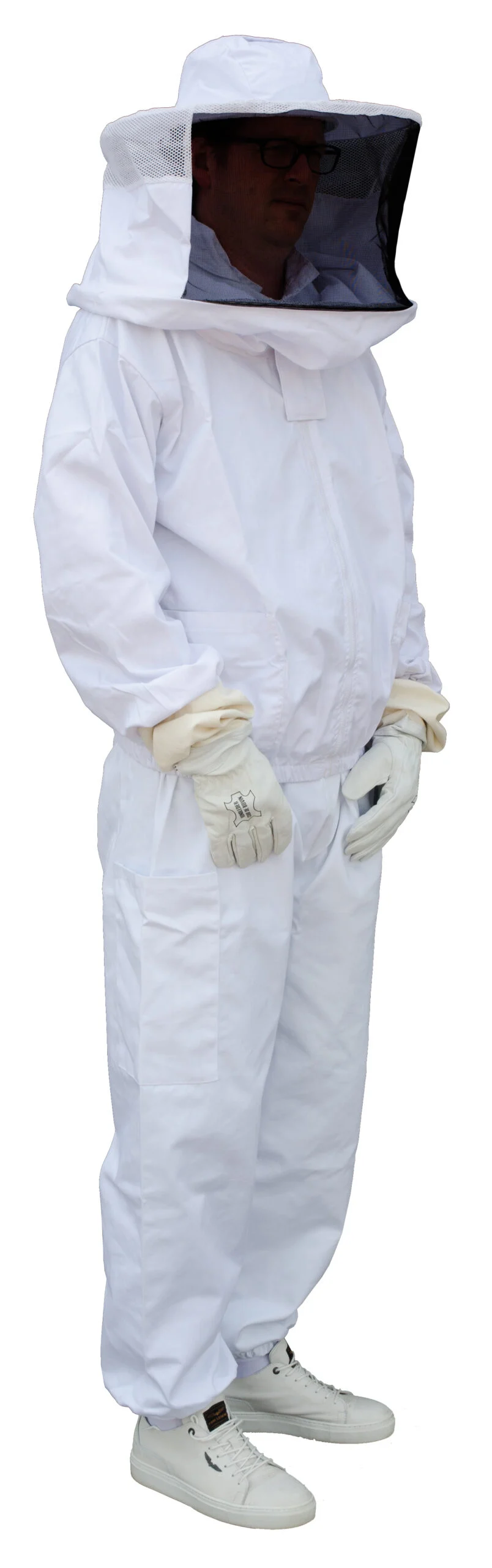 WESP04-WESP05-WESP062.jpg Veste d’apiculteur en coton avec chapeau et voile, taille L – Hofman Pest Control – Image 1