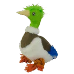 Peluche pour chien en peluche douce avec corde à nœuds et couineur – Wild Life Collection Wild Life Dog Eend – Image 2