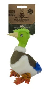 Peluche pour chien en peluche douce avec corde à nœuds et couineur – Wild Life Collection Wild Life Dog Eend