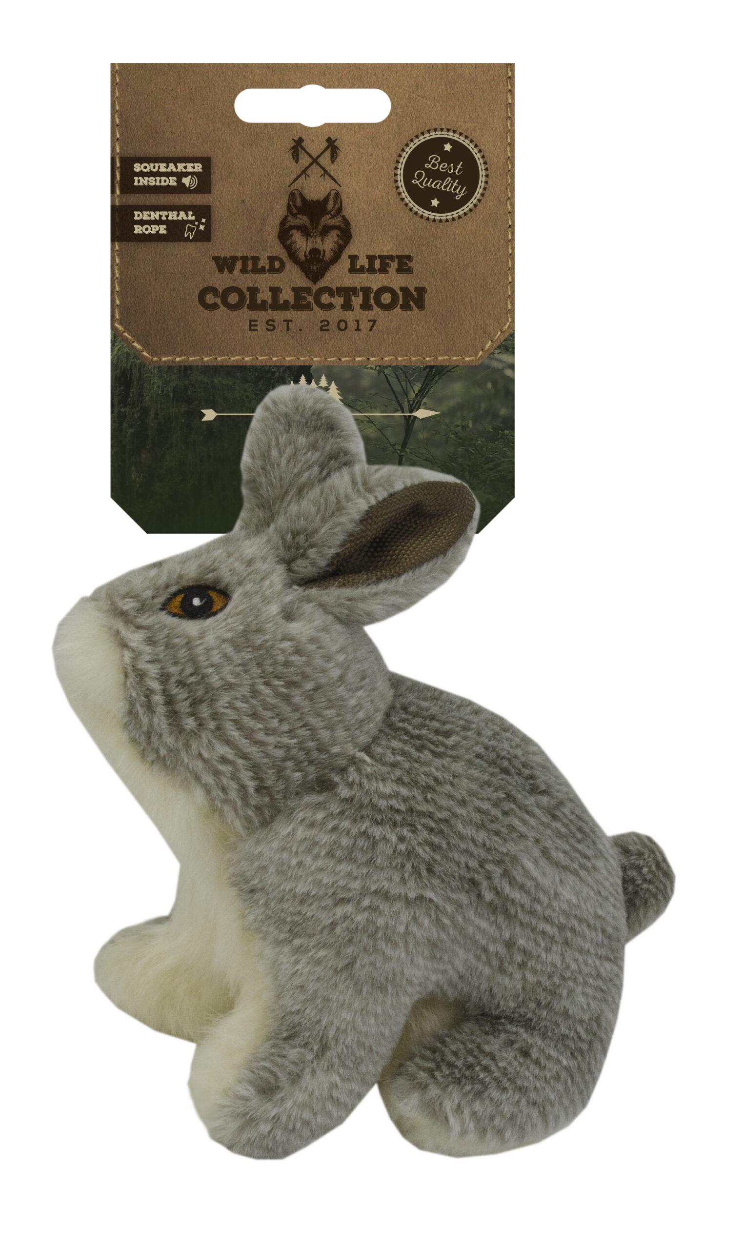 Hondenknuffel van Zacht Pluche – Wild Life Collection Wild Life Dog Konijn Peluche douce pour chien – Wild Life Collection Wild Life Dog Konijn