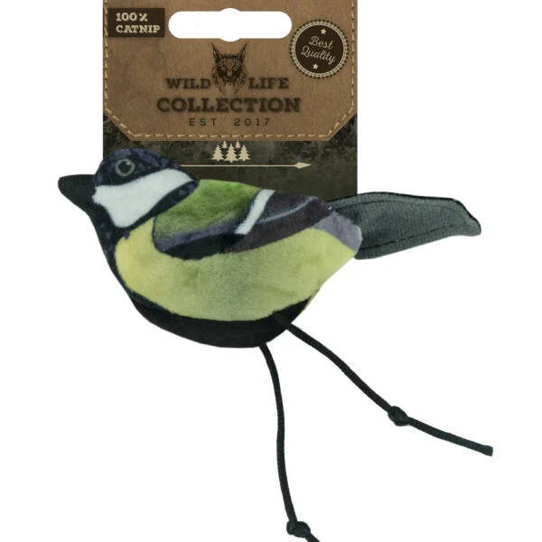 Jouet pour chat en forme d’oiseau, avec herbe à chat – Wild Life Collection Cat Koolmees
