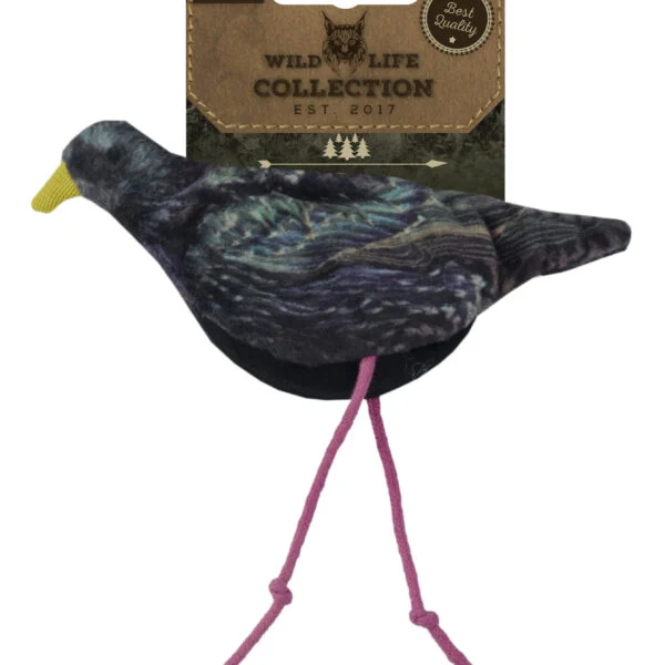 Jouet pour chat en forme d’étourneau, avec herbe à chat – Wild Life Collection Cat Spreeuw