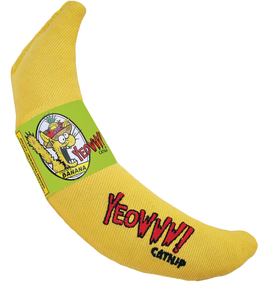Banane jouet pour chat avec herbe à chat, 17,7 cm – Yeowww! Chicata Banana – Image 1