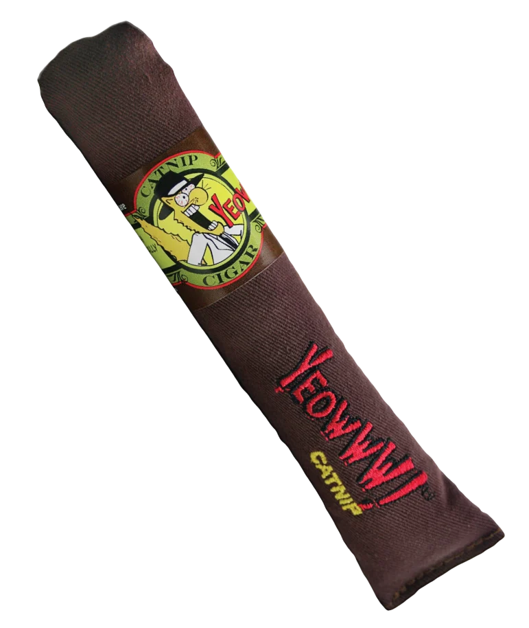 Cigare à l’herbe à chat pour chats, marron, 18 cm – Yeowww! Cigar – Image 1