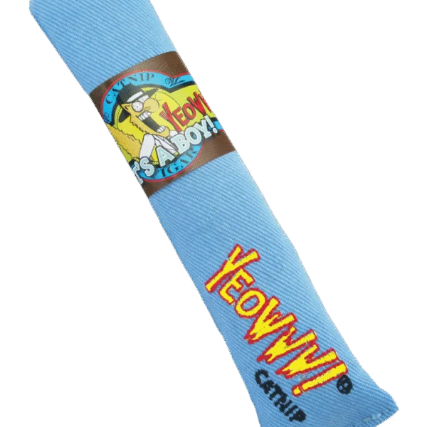 Cigare de jeu pour chats avec cataire, bleu, 18 cm – Yeowww! Cigar