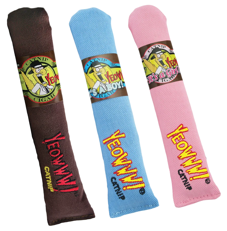 Cigare de jeu pour chats à la cataire, rose, 18 cm – Yeowww! Cigar – Image 2