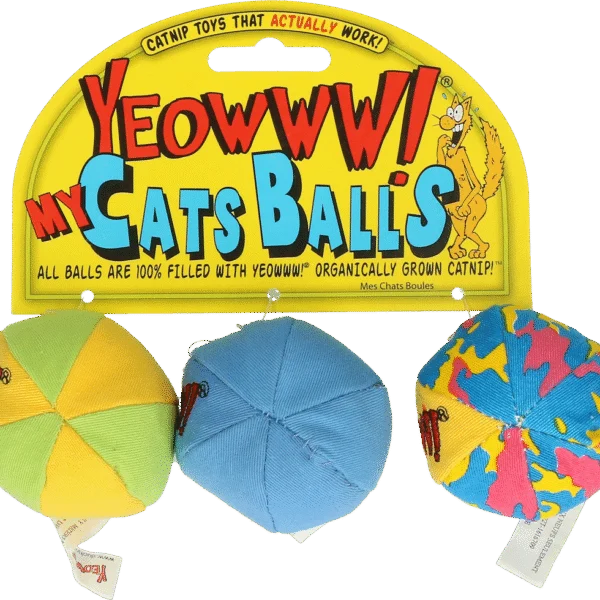 Balles de jeu pour chats avec cataire – Yeowww! My Cats Balls