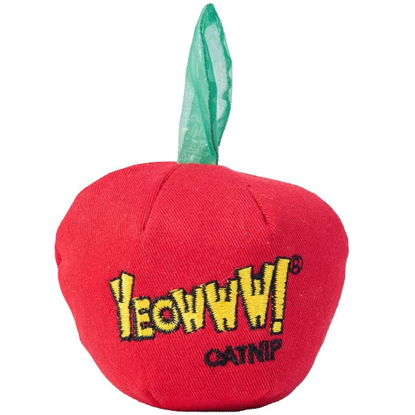 Jouet pour chat pomme à l’herbe à chat, 7,6 cm – Yeowww! Apple