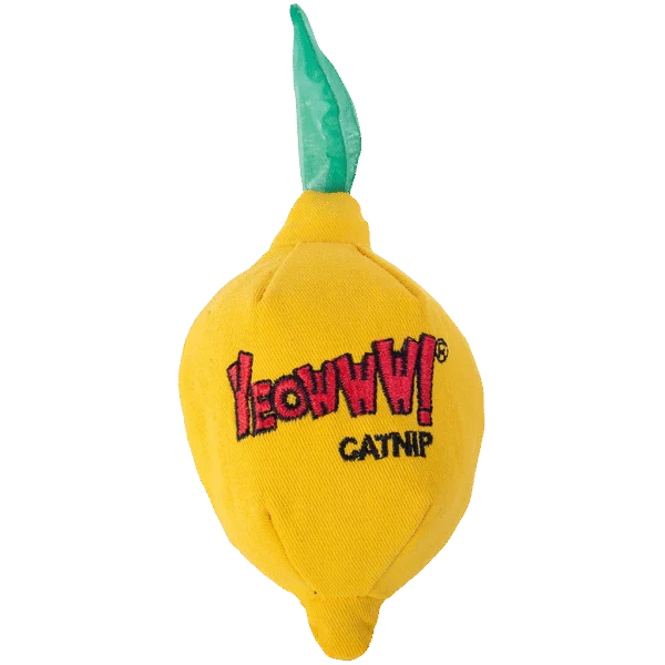 Jouet pour chat citron à l’herbe à chat, 7,6 cm – Yeowww! Sour Pusss! Lemon