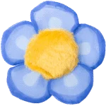 Fleur à jouer pour chats avec herbe à chat et pétales bruissants, bleue – Yeowww! Daisy's Flower Tops – Image 2