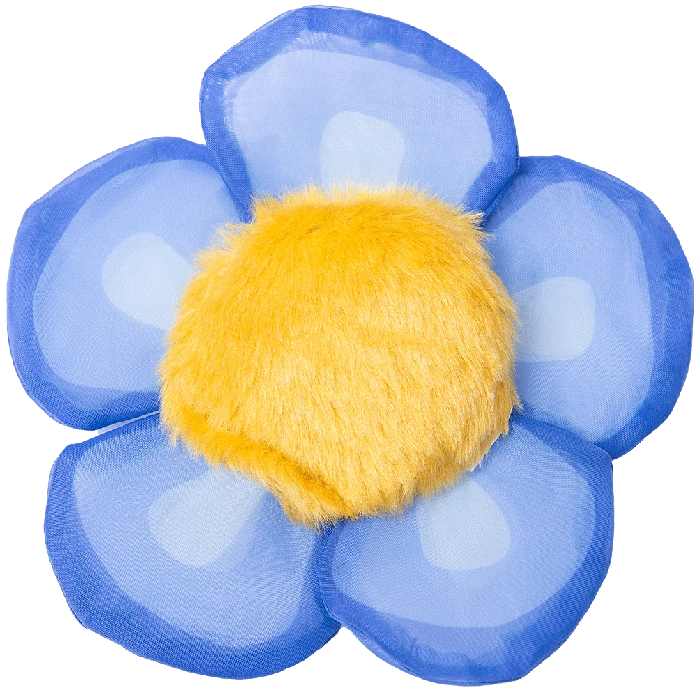 Fleur à jouer pour chats avec herbe à chat et pétales bruissants, bleue – Yeowww! Daisy's Flower Tops – Image 2