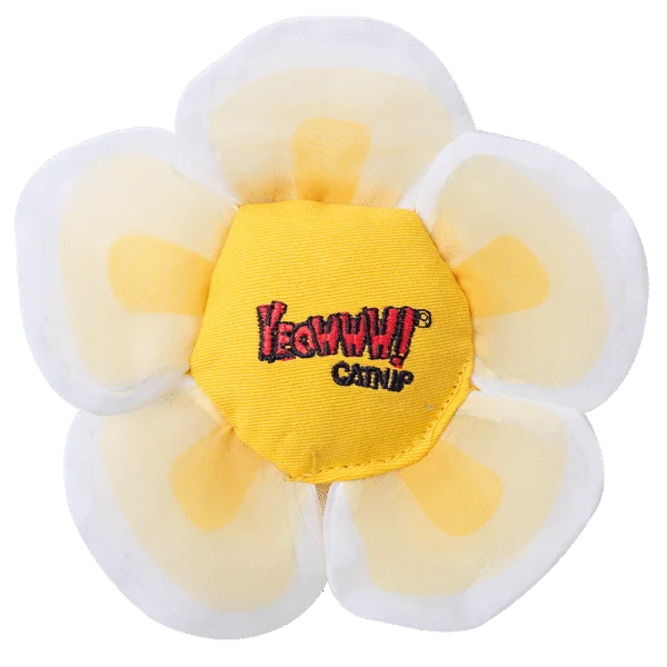 Fleur jouet pour chat avec herbe à chat et pétales crépitants, blanche – Yeowww! Daisy's Flower Tops