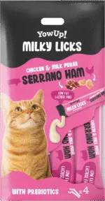 Friandise à lécher pour chat saveur jambon de Serrano – YowUp! Milky Licks
