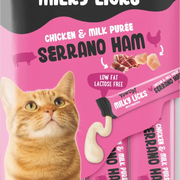 Friandise à lécher pour chat saveur jambon de Serrano – YowUp! Milky Licks