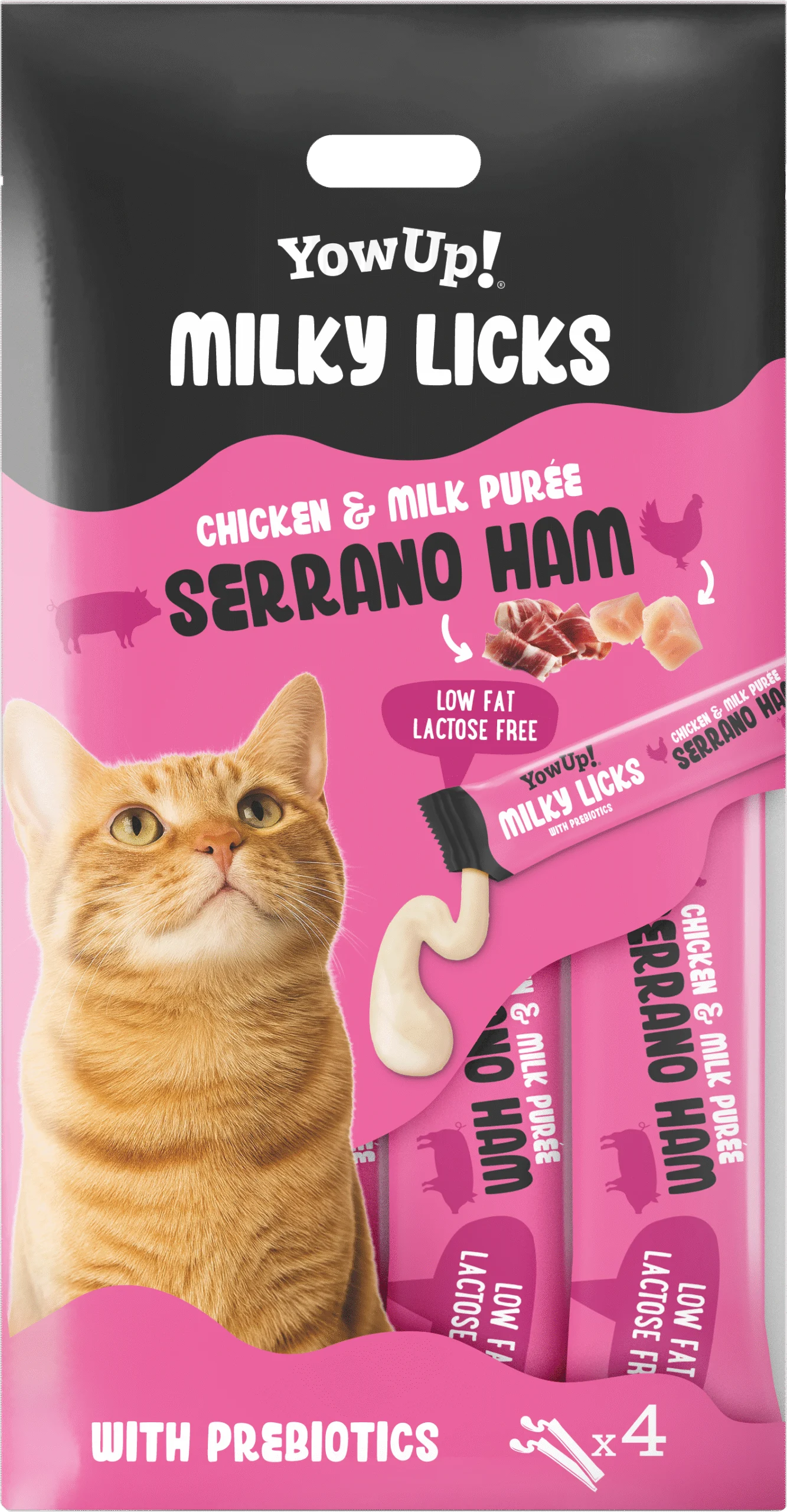 Friandise à lécher pour chat saveur jambon de Serrano – YowUp! Milky Licks – Image 1