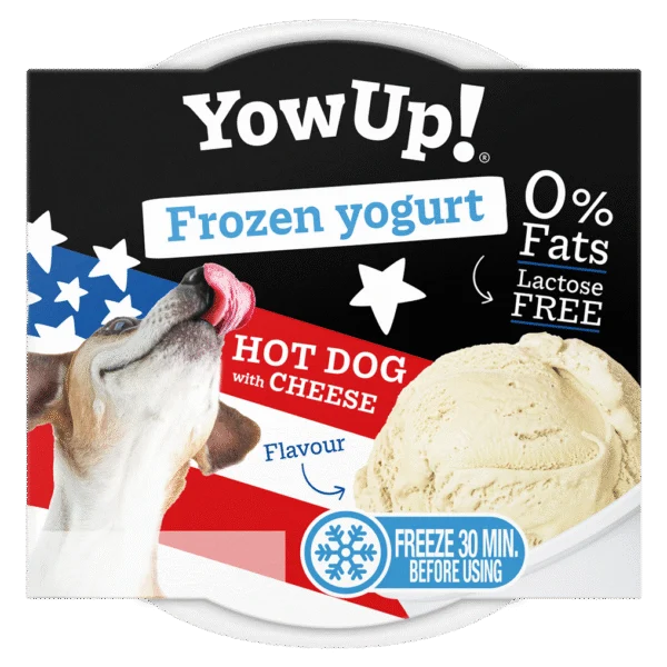 Yaourt glacé pour chiens et chats, hot dog au fromage, 110 g – YowUp! Frozen Yoghurt Hot dog met Kaas