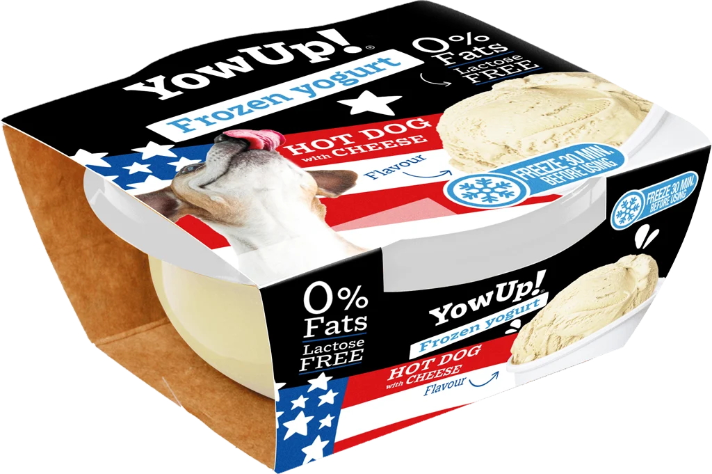 Yaourt glacé pour chiens et chats, hot dog au fromage, 110 g – YowUp! Frozen Yoghurt Hot dog met Kaas – Image 2