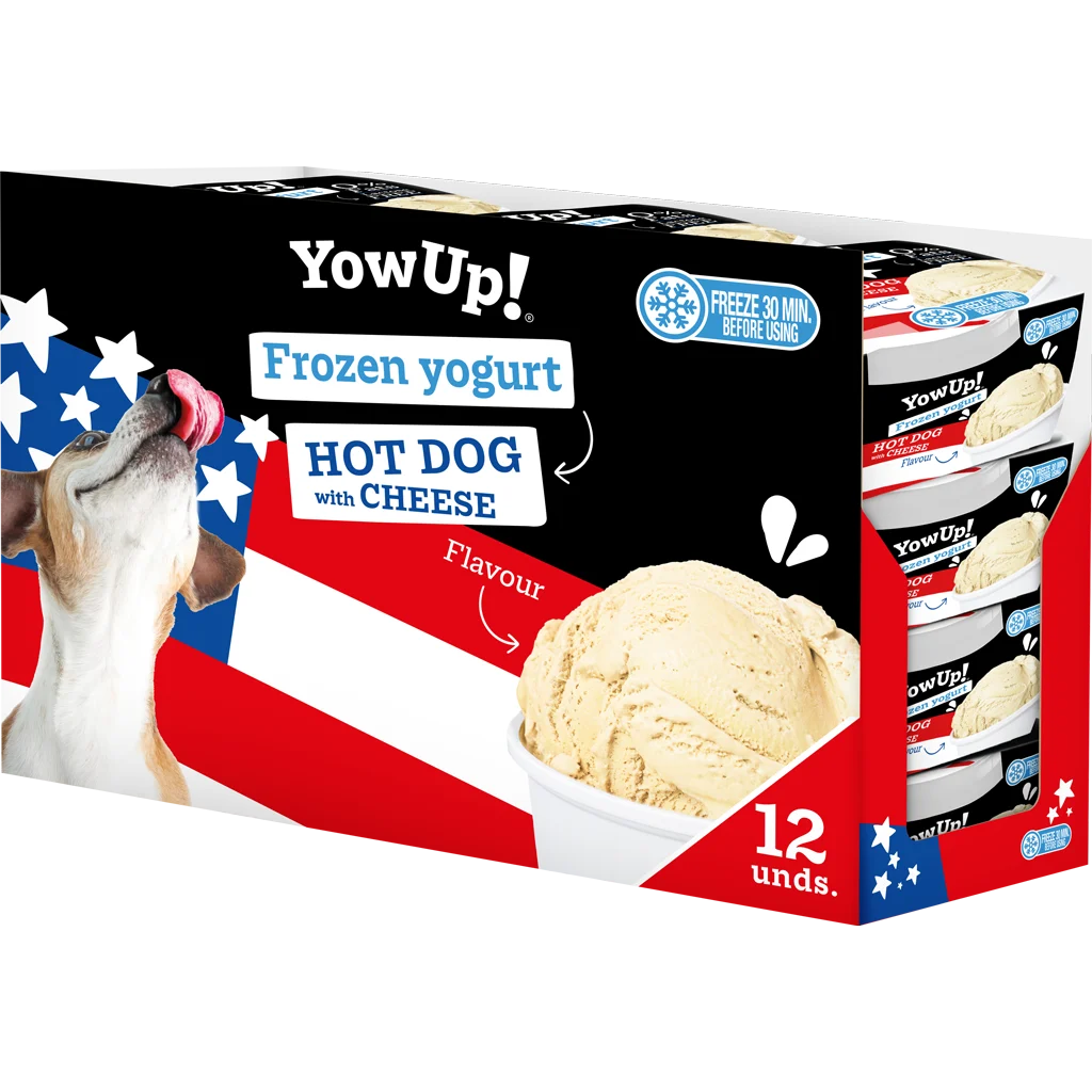 Yaourt glacé pour chiens et chats, hot dog au fromage, 110 g – YowUp! Frozen Yoghurt Hot dog met Kaas – Image 3