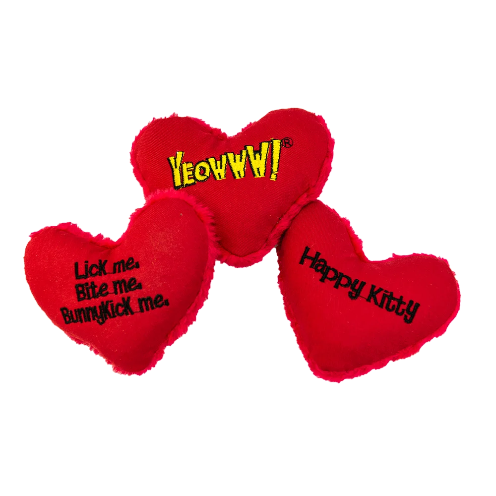 Cœur ludique pour chat à l’herbe à chat, 10 cm – Yeowww! Hearrrt Attack – Image 4