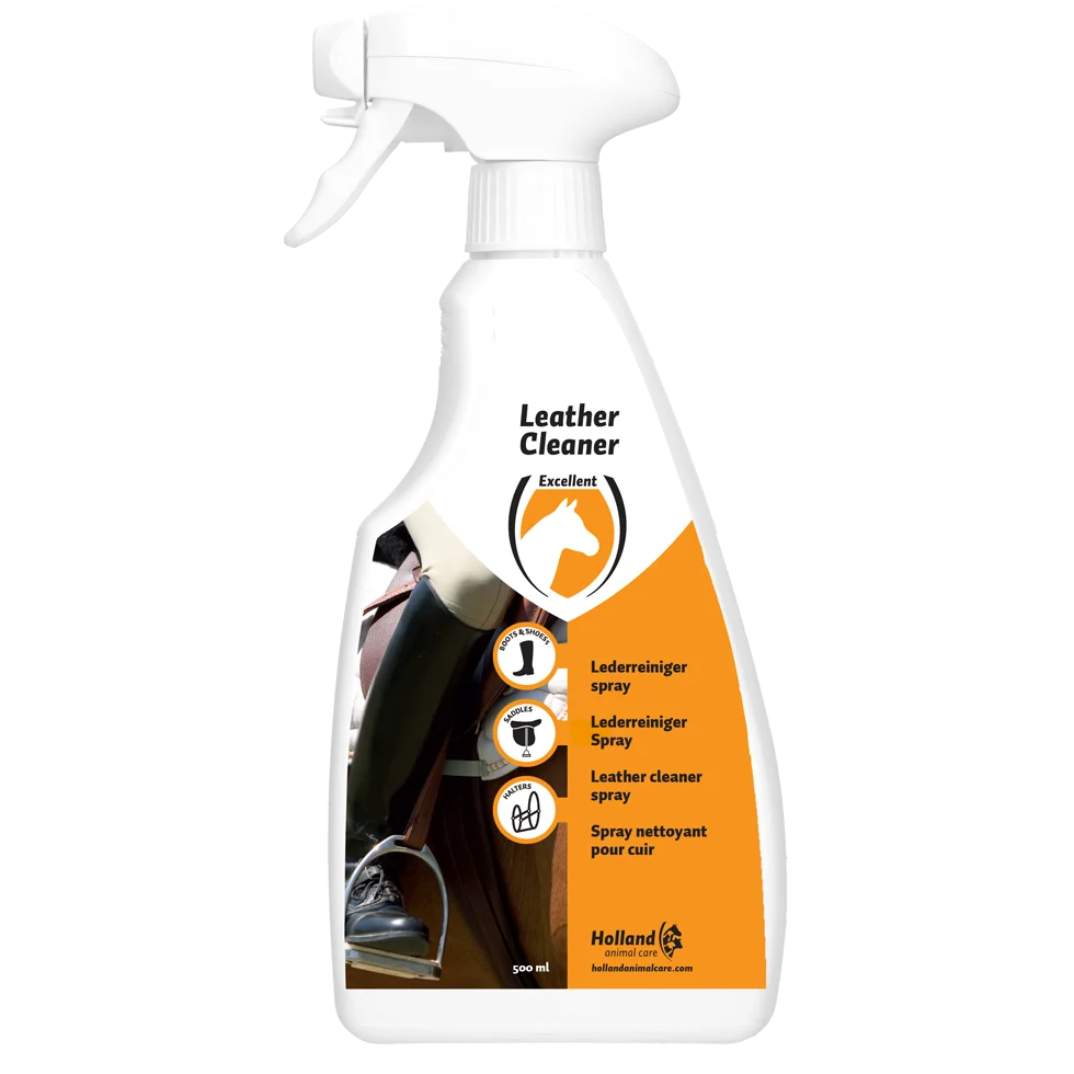 Spray nettoyant pour cuir, selles et chaussures, 500 ml – Excellent Leather Cleaner Spray – Image 1